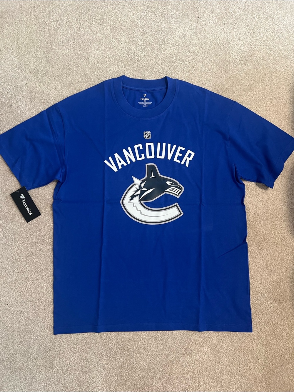 Fanatics Canucks Brock Boeser #6 T-Shirt Mens 2XL New with Tags NHL Hockey Tee